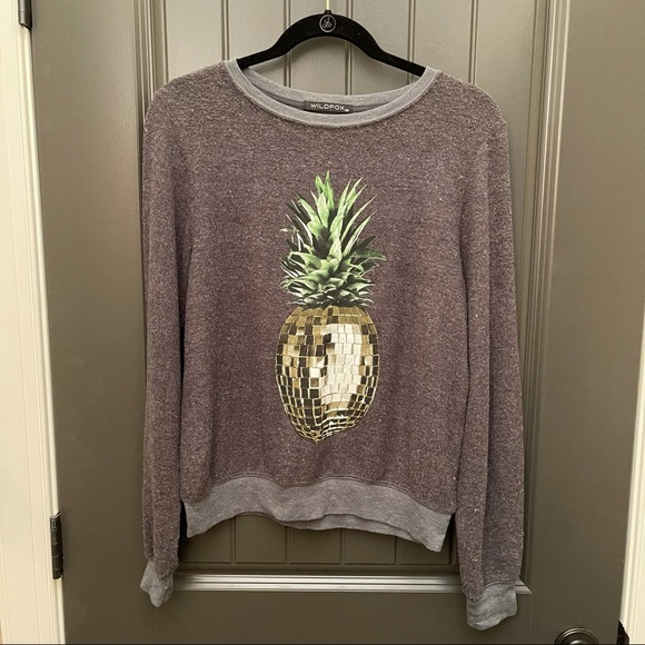 🎉HOST PICK🎉 Wildfox disco pineapple pullover sweatshirt - Picture 2 of 12